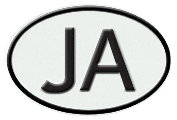JAMAICA INTERNATIONAL IDENTIFICATION OVAL PLATE