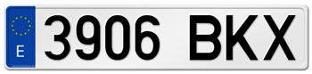 SPAIN (ESPANA) EURO (EEC) LICENSE  PLATE  --