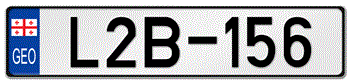 GEORGIA EUROPEAN LICENSE  PLATE  --