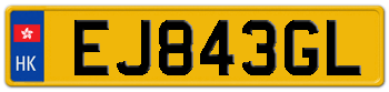 HONG KONG EURO LICENSE  PLATE  --