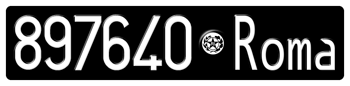 ITALY PROVINCE OF ROME(ROMA) -EURO (MINI)  FRONT LICENSE  PLATE ISSUED BETWEEN 1932 TO 1976. PERFECT FOR YOUR FERRARI, FIAT, LAMBORGHINI, BUGATTI, OR ALFA ROMEO -