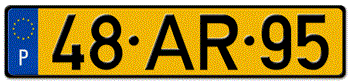 PORTUGAL EURO (EEC) LICENSE  PLATE