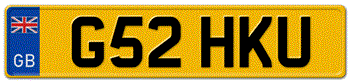 GREAT BRITAIN FLAG EURO REAR LICENSE PLATE  --