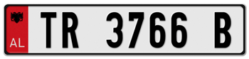 ALBANIA EURO LICENSE  PLATE  --