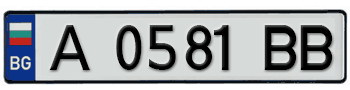 BULGARIA EURO LICENSE  PLATE  --