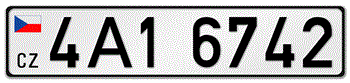 CZECH LICENSE  PLATE  PRE-EEC--