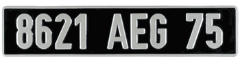 FRANCE EURO LICENSE  PLATE ISSUED PRIOR TO 1993 --