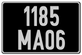 FRANCE EURO SQUARE LICENSE PLATE ISSUED BETWEEN 1901 TO 1992 PERFECT FOR YOUR BUGATTI, CITROËN, RENAULT, PEUGEOT, OR SIMCA --