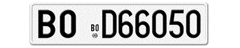 ITALY 1977-1994 LICENSE PLATE PROVINCE OF BOLOGNA -