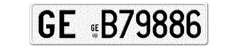 ITALY 1977-1994 LICENSE PLATE PROVINCE OF GENOA -