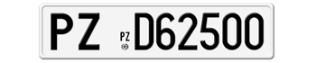 ITALY 1977-1994 LICENSE PLATE PROVINCE OF POTENZA -