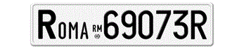 ITALY 1977-1994 LICENSE PLATE PROVINCE OF ROME -