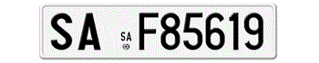 ITALY 1977-1994 LICENSE PLATE PROVINCE OF SALERNO -