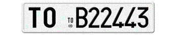 ITALY 1977-1994 LICENSE PLATE PROVINCE OF TORINO -