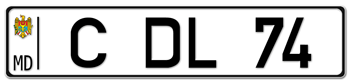 MOLDOVA EUROPEAN LICENSE  PLATE  --
