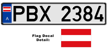 AUSTRIA EUROSTYLE LICENSE  PLATE  --