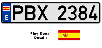 SPAIN EUROSTYLE LICENSE  PLATE  --