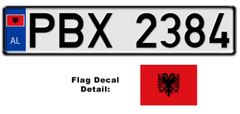 ALBANIA EUROSTYLE LICENSE  PLATE  --