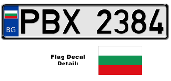 BULGARIA EUROSTYLE LICENSE  PLATE  --