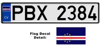 CAPE VERDE EUROSTYLE LICENSE  PLATE  --