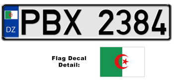 ALGERIA EUROSTYLE LICENSE  PLATE  --