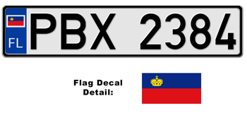 LIECHTENSTEIN EUROSTYLE LICENSE  PLATE  --