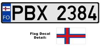 FAEROE EUROSTYLE LICENSE  PLATE  --