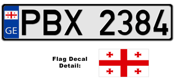 GEORGIA EUROSTYLE LICENSE  PLATE  --