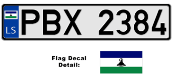 LESOTHO EUROSTYLE LICENSE  PLATE  --
