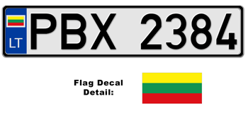 LITHUANIA EUROSTYLE LICENSE  PLATE  --