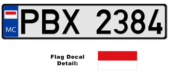 MONACO EUROSTYLE LICENSE  PLATE  --