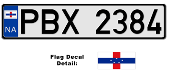 NETHERLANDS ANTILLES EUROSTYLE LICENSE  PLATE  --