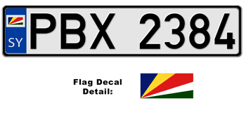 SEYCHELLES EUROSTYLE LICENSE  PLATE  --