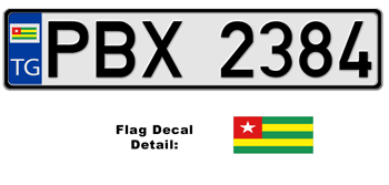 TOGO EUROSTYLE LICENSE  PLATE  --