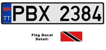 TRINIDAD & TOBAGO EUROSTYLE LICENSE  PLATE  --