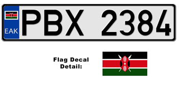 KENYA EUROSTYLE LICENSE  PLATE  --