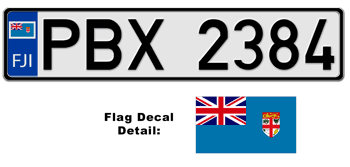 FIJI EUROSTYLE LICENSE  PLATE  --