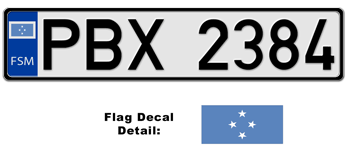 MICRONESIA EUROSTYLE LICENSE  PLATE  --