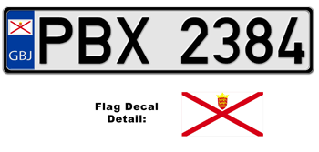 JERSEY EUROSTYLE LICENSE  PLATE  --