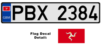 ISLE OF MAN EUROSTYLE LICENSE  PLATE  --