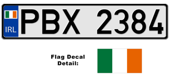 IRELAND EUROSTYLE LICENSE  PLATE  --