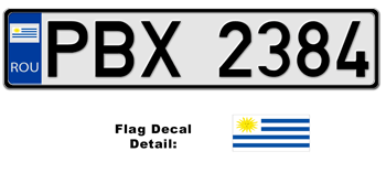 URUGUAY EUROSTYLE LICENSE  PLATE  --
