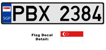SINGAPORE EUROSTYLE LICENSE  PLATE  --