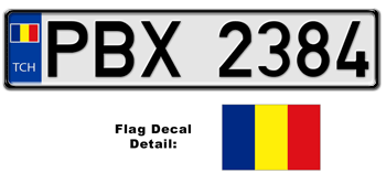 CHAD EUROSTYLE LICENSE  PLATE  --