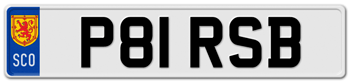 SCOTLAND SHIELD EURO FRONT LICENSE PLATE -