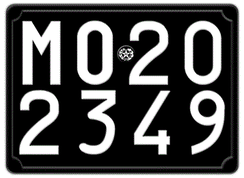 ITALY EURO SQUARE LICENSE PLATE ISSUED BETWEEN 1932 TO 1976. PERFECT FOR YOUR FERRARI, FIAT, LAMBORGHINI, BUGATTI, OR ALFA ROMEO -