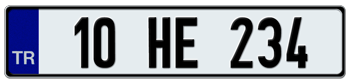 TURKEY (TR) EURO LICENSE  PLATE -