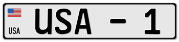 -UNITED STATES EUROSTLYE LICENSE  PLATE  --