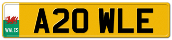 WALES EURO REAR LICENSE PLATE  --