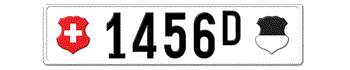 1905-1932 SWITZERLAND(FRIBOURG) LICENSE PLATE --